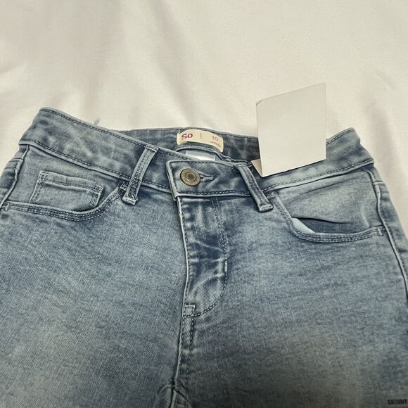 SO Girls Mid Rise Favorite Skinny Blue JEANS Sz 10 Adjustable Waistband) NWT - Picture 3 of 9